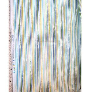 Waverly Inspirations Fabric Multi Color Blue Green Striped Screen Print 44x116
